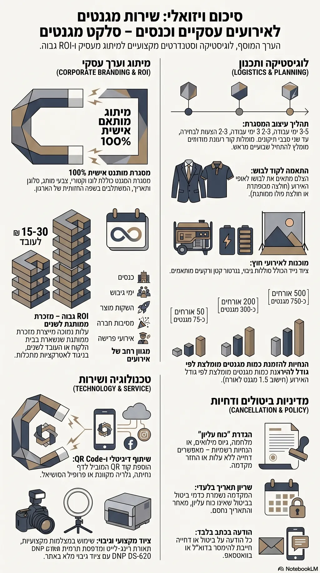 אינפוגרפיקה: מגנטים לאירועים עסקיים וכנסים
